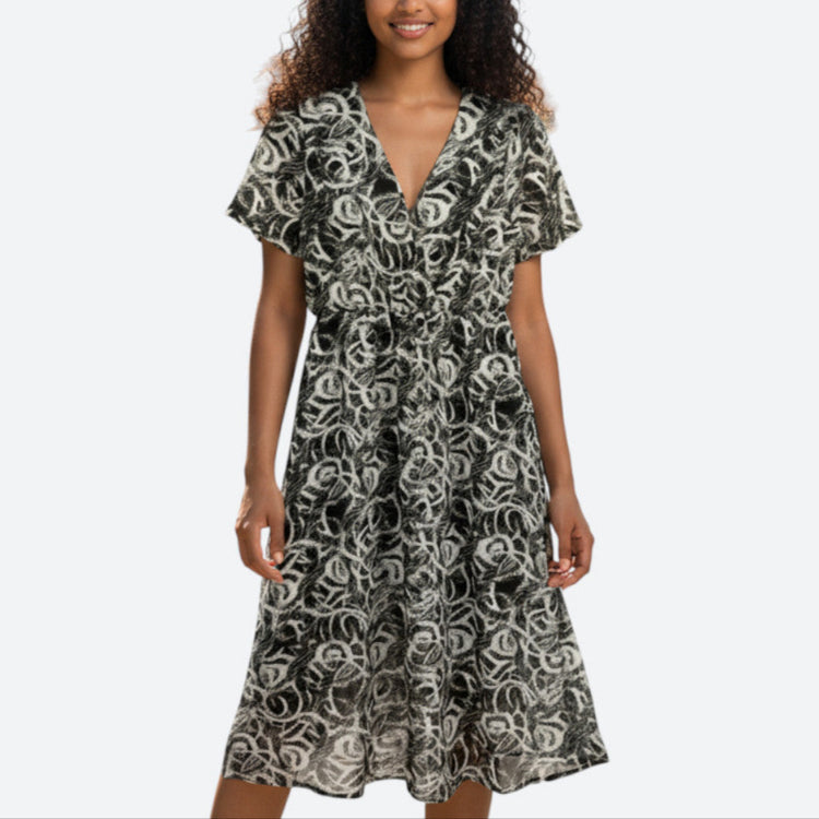 Robe longue Lili&Lala noire et gris – taille M/S – seconde main femme