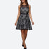 Robe soirée Monasque noir et rayée – taille M/S – seconde main femme