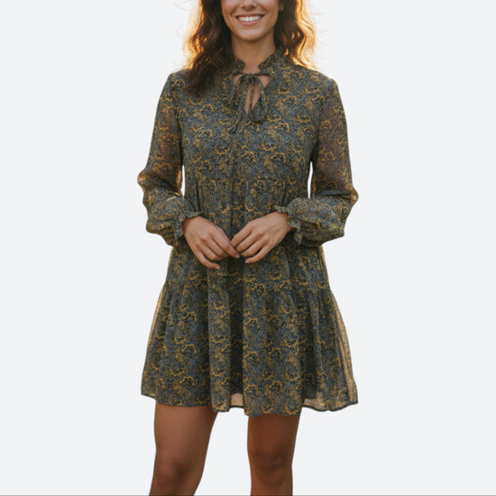 Robe fluide manche longue Promod – taille 36 – seconde main femme