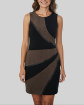 Robe chasuble de Armand Thierry noir et marron – taille 34 – seconde main femme