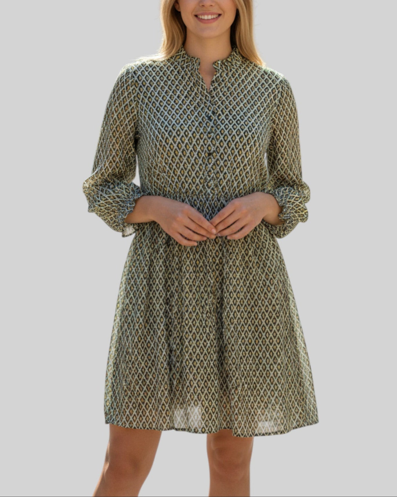 Robe courte imprimée Papillonne