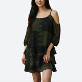 Robe épaule dénudée marque Blanche porte