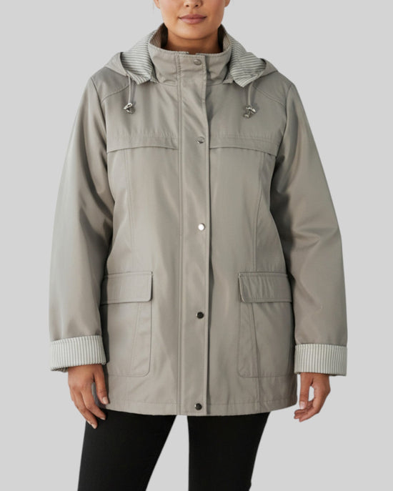 Veste manteau Damart gris – taille 40/38 – seconde main femme