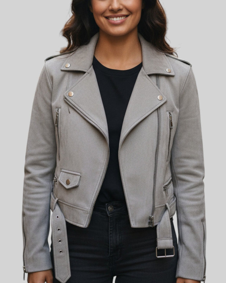 Veste perfecto Zara grise – taille S – seconde main femme