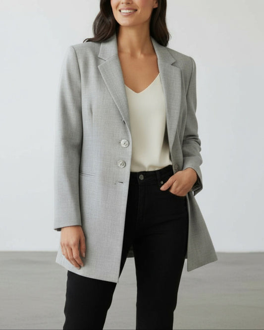 Blazer Carbone Gris-Vert -Pièce Maîtresse Élégante