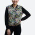 Veste bomber B&K noire et fleurie – taille S – seconde main femme